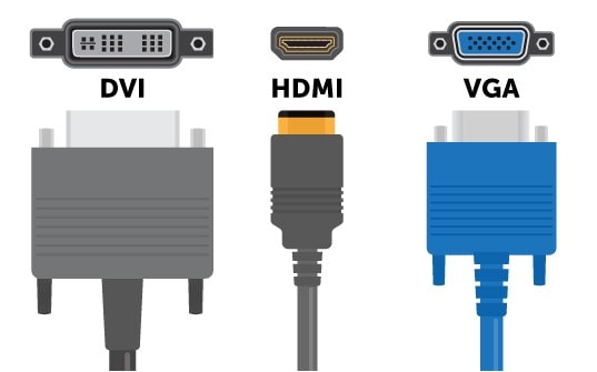 מה ההבדל בין VGA, HDMI ו- DVI?